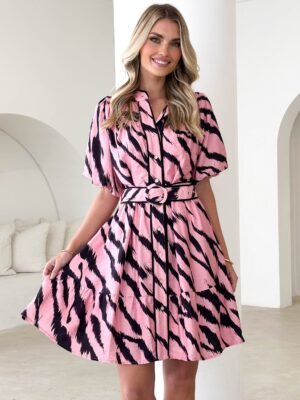 Oakley Dress - Pink Zebra