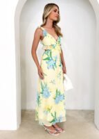 Brinley Maxi Dress - Lemon Floral